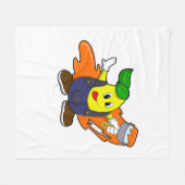 ブラシ付きペイ絵を描タ フリースブランケット (正面(横))