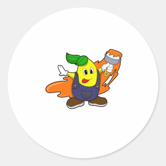 ブラシ付きペイ絵を描タ ラウンドシール (正面)