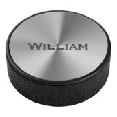 ブラシ付きメタパーソナライズされたルネームゴルフボールマーカー アイスホッケーパック (3/4)