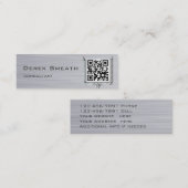 ブラシ付きメタルカードQRコード スキニー名刺 (正面/裏面)