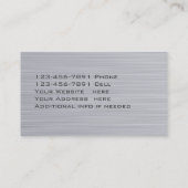 ブラシ付きメタルカードQRコード 名刺 (裏面)