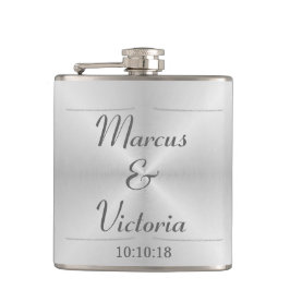 ブラシ付きメタル結婚ズ フラスク