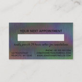 ブラシ付きメタル虹色ホログラフィックスクリプト名A 予約カード (裏面)