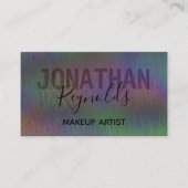 ブラシ付きメタル虹色ホログラフィックスクリプト名A 予約カード (正面)