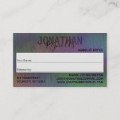 ブラシ付きメタル虹色ホログラフィックスクリプト名R 紹介カード (裏面)