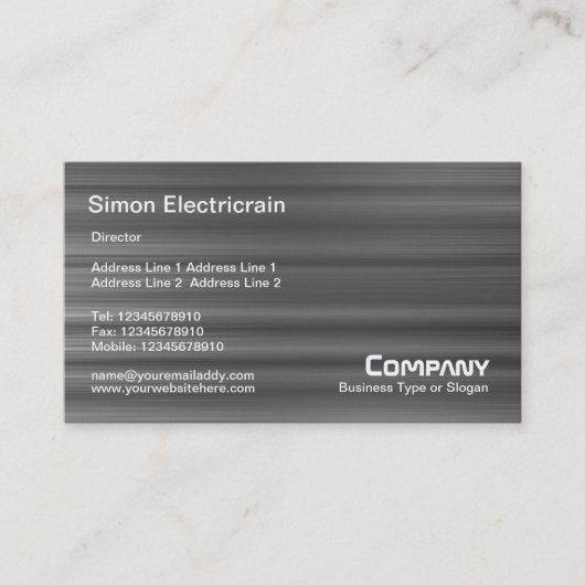 ブラシ付きメタル 名刺 (正面)