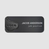 ブラシ付きメタル 名札 (正面)