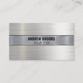 ブラシ付きメタル | QRビジネス 名刺 (正面)