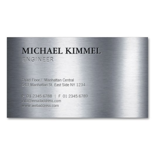 ブラシ付きメモダンタルの外観をカスタマイズ可能 マグネット名刺 (正面)