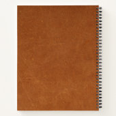 ブラシ付きモダンスクリプトモノグラム ノートブック (裏面)