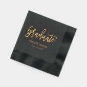 ブラシ付きモダン卒業用フォイルにナプキンを押した 箔ナプキン (左)