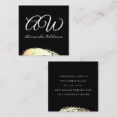 ブラシ付きモノグモダンラム スクエア名刺 (正面/裏面)