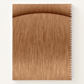 ブラシ付きモノグラムの銅 ノートブック (裏面)