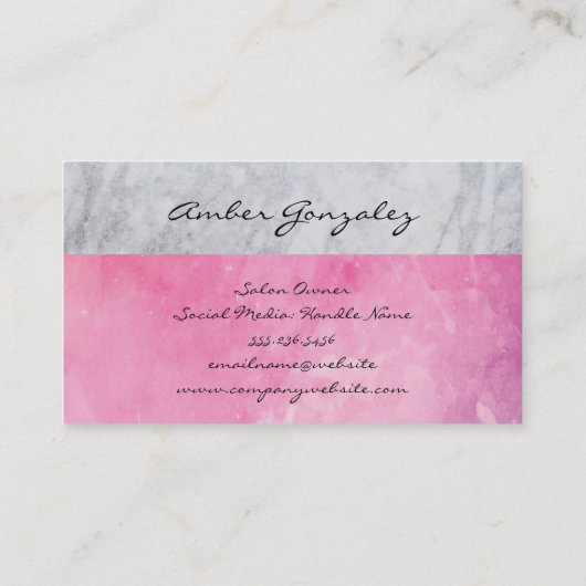 ブラシ付きモノグラ芸術的ム付き大理石 名刺 (裏面)