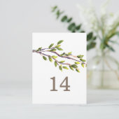 ブラシ付き分岐テーブル番号はがき ポストカード (スタンド正面)