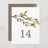 ブラシ付き分岐テーブル番号はがき ポストカード (正面/裏面)