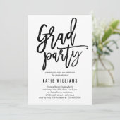 ブラシ付き卒業パーティー招待状 招待状 (スタンド正面)