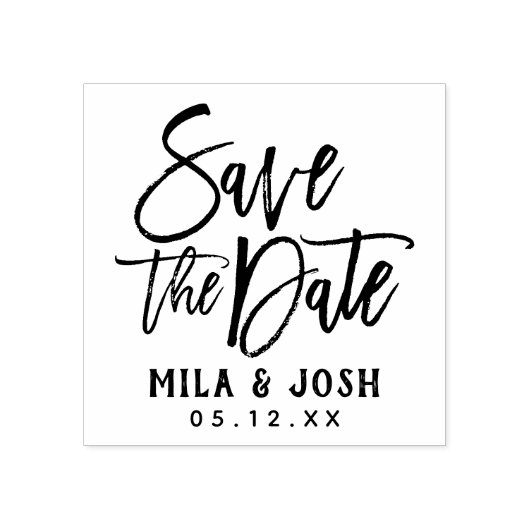 ブラシ付き日付スクモダンリプトのカスタム保存 ラバースタンプ (インプリント)