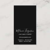 ブラシ付き明るいおもしろい化粧パレットMUA 名刺 (裏面)