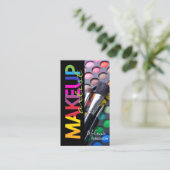 ブラシ付き明るいおもしろい化粧パレットMUA 名刺 (スタンド正面)