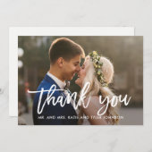 ブラシ付き書編集可能カラーサンキューカード サンキューカード (正面/裏面)