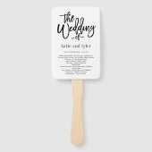 ブラシ付き書編集可能カラー結婚式 プログラム ハンドファン (正面)