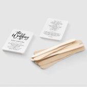 ブラシ付き書編集可能カラー結婚式 プログラム ハンドファン (組立なし)