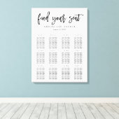 ブラシ付き書道座席表キャンバスプリント キャンバスプリント (インサイチュ (ウッドフロア))