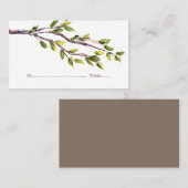 ブラシ付き枝結婚の座席表 プレイスカード (正面/裏面)