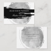 ブラシ付き水グランジ色 名刺 (正面/裏面)