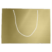 ブラシ付き深い金ゴールド ラージペーパーバッグ (裏面)