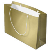 ブラシ付き深い金ゴールド ラージペーパーバッグ (裏面アングル)