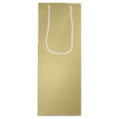 ブラシ付き深い金ゴールド ワインギフトバッグ (正面)