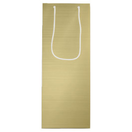 ブラシ付き深い金ゴールド ワインギフトバッグ