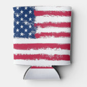 ブラシ付き統一された州のフラグランジグ 缶クーラー (正面)