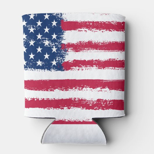 ブラシ付き統一された州のフラグランジグ 缶クーラー (裏面)