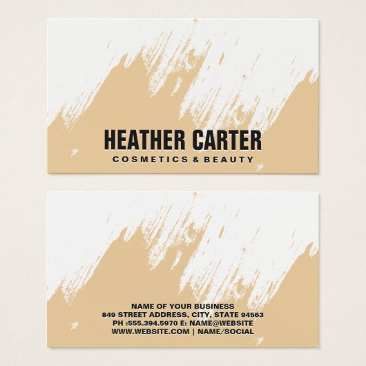 ブラシ付き背景 (正面&裏面)