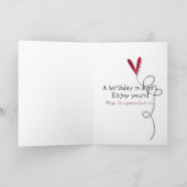 ブラシ付き誕生日テーブルキャット カード (内部)