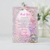 ブラシ付き金ゴールドでピンクと白の大理石の仕上げ 出欠カード (スタンド正面)