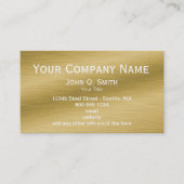 ブラシ付き金ゴールドクラスビジネスカード 名刺 (正面)