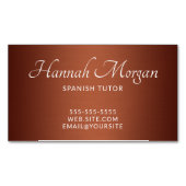 ブラシ付き銅エレガントグラデーション マグネット名刺 (正面)