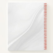 ブラシ付き黒と白スパイラルスケットブック ノートブック (裏面)