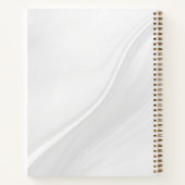 ブラシ付き黒と白スパイラルスケットブック ノートブック (裏面)