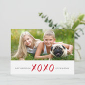 ブラシ付きXOXOフォトバレンタインデーのカード シーズンカード (スタンド正面)