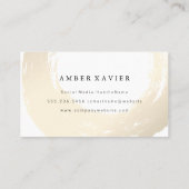 ブラシ付エレガントき | 金ゴールドリーフパターン 名刺 (裏面)