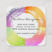 ブラシ付カラフルき スクエア名刺 (裏面)