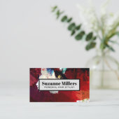 ブラシ付絵を描きアートバックグラウンド 名刺 (スタンド正面)