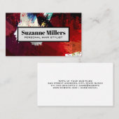 ブラシ付絵を描きアートバックグラウンド 名刺 (正面/裏面)