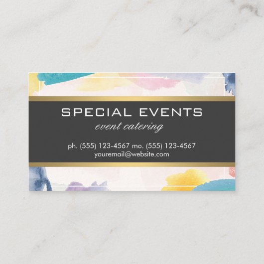 ブラシ付絵を描き背景 名刺 (裏面)