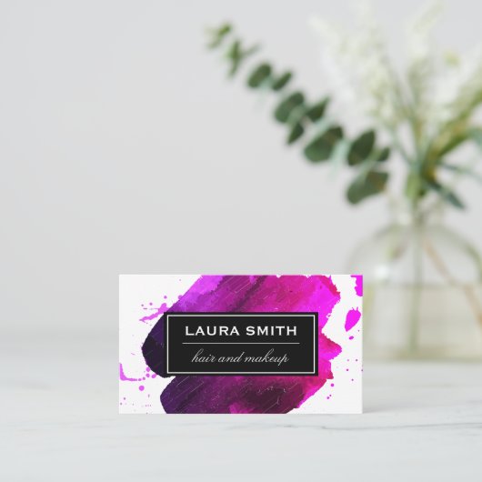 ブラシ付絵を描き 名刺 (スタンド正面)